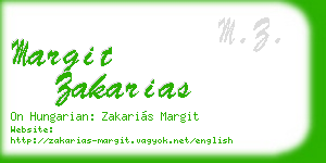 margit zakarias business card